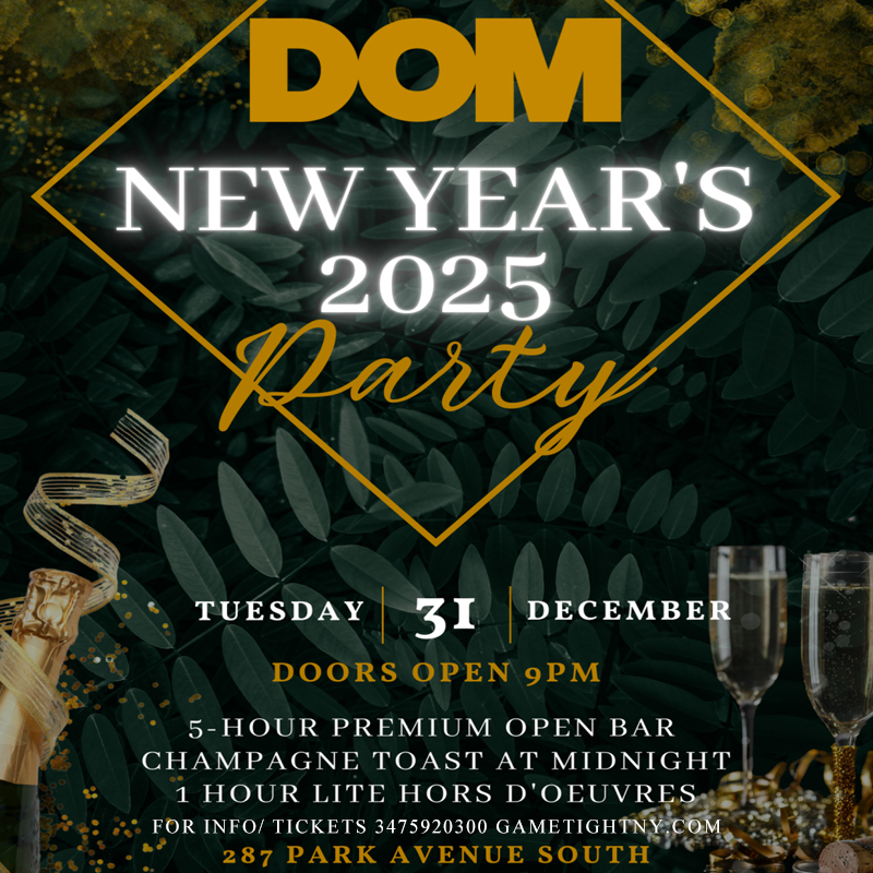 DOM NEW YORK NEW YEARS EVE PARTY 2025 Tickets BoletosExpress