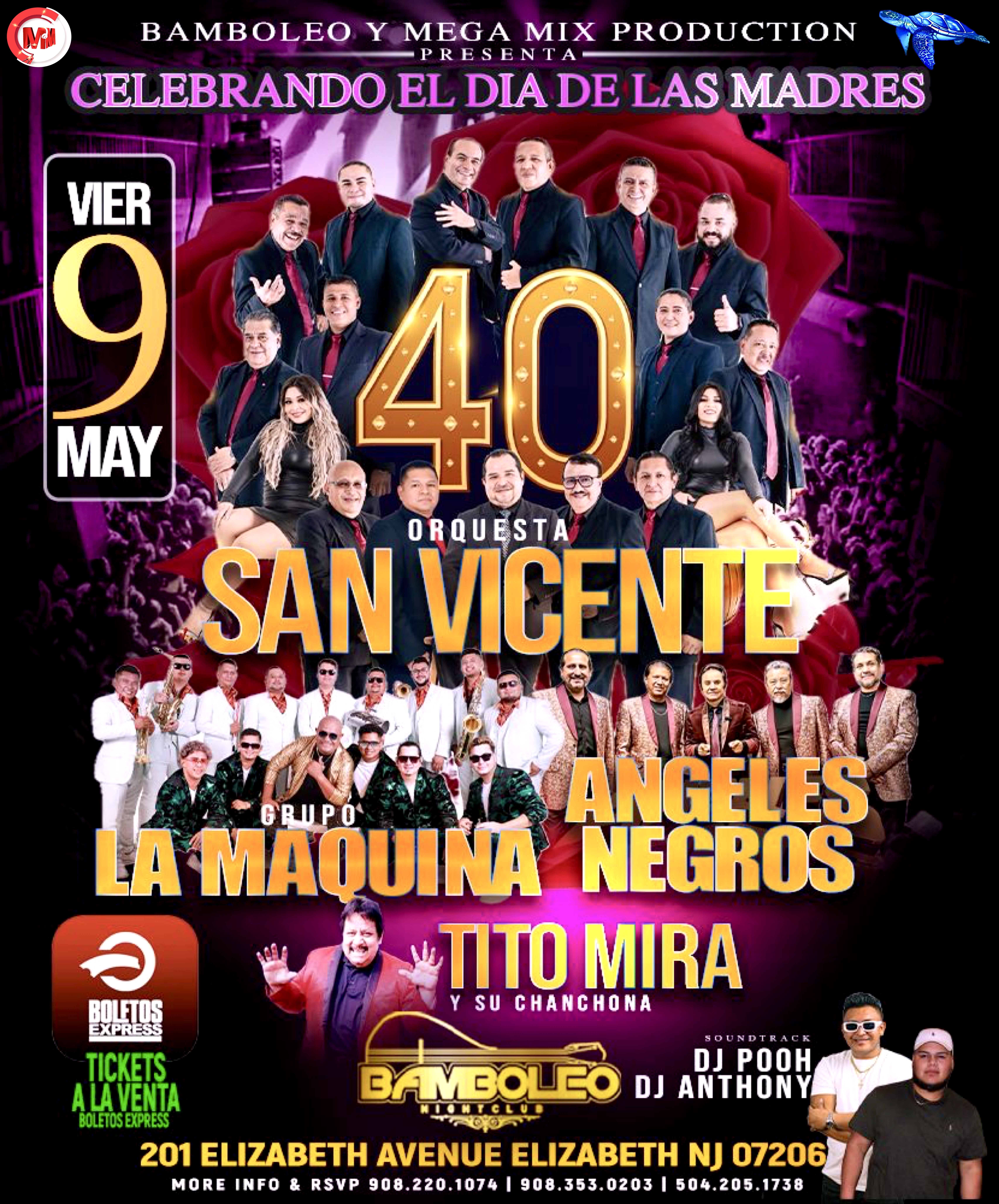 Buy tickets for ORQUESTA SAN VICENTE | GRUPO LA MAQUINA & ANGELES NEGROS ORQUESTA SAN VICENTE | GRUPO LA MAQUINA & ANGELES NEGROS