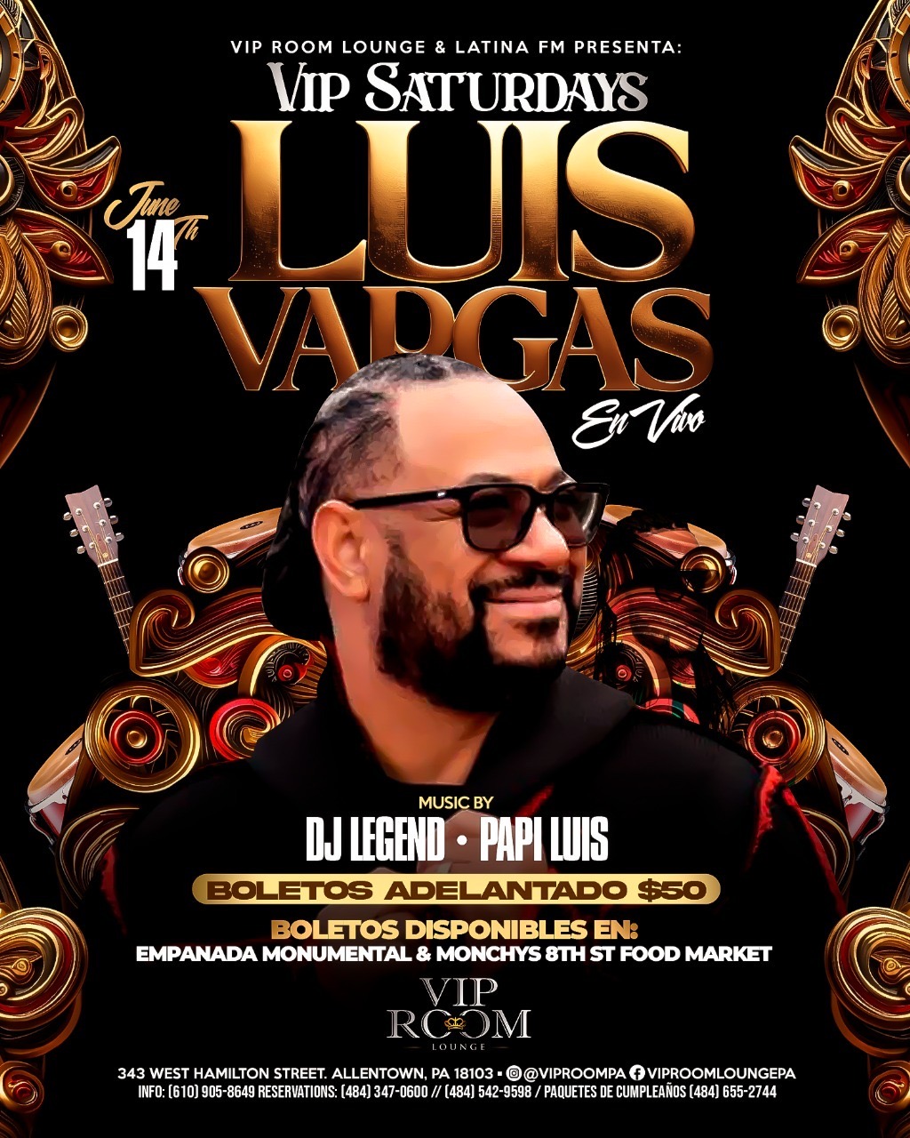 Buy tickets for LUIS VARGAS EN VIVO LUIS VARGAS EN VIVO