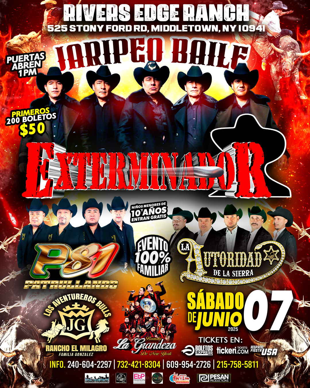Buy tickets for GRUPO EXTERMINADOR • P81 • LA AUTORIDAD DE LA SIERRA EN MIDDLETOWN, NY GRUPO EXTERMINADOR • P81 • LA AUTORIDAD DE LA SIERRA EN MIDDLETOWN, NY