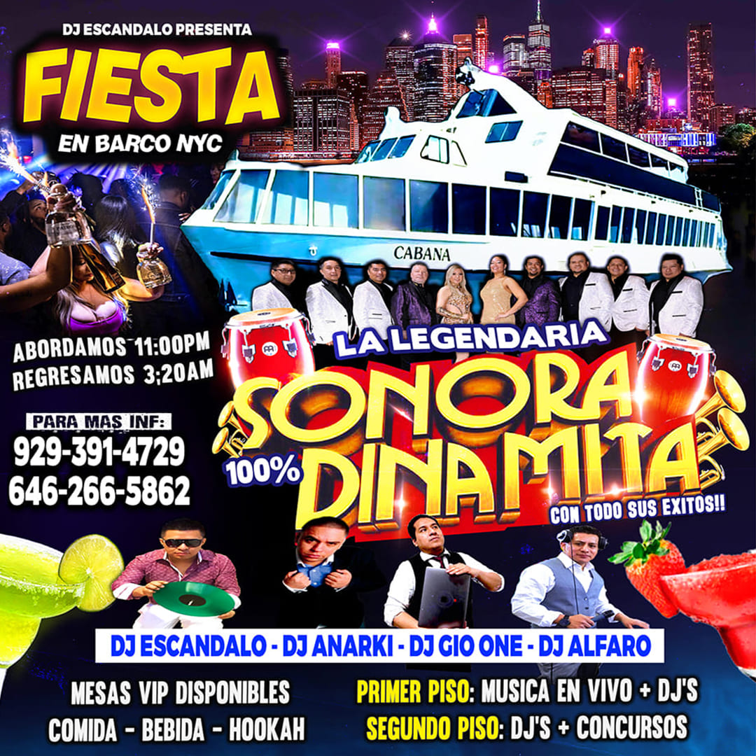 Buy tickets for ULTIMOS 15 TICKETS + SONORA DINAMITA EN BARCO + DJ'S ULTIMOS 15 TICKETS + SONORA DINAMITA EN BARCO + DJ'S