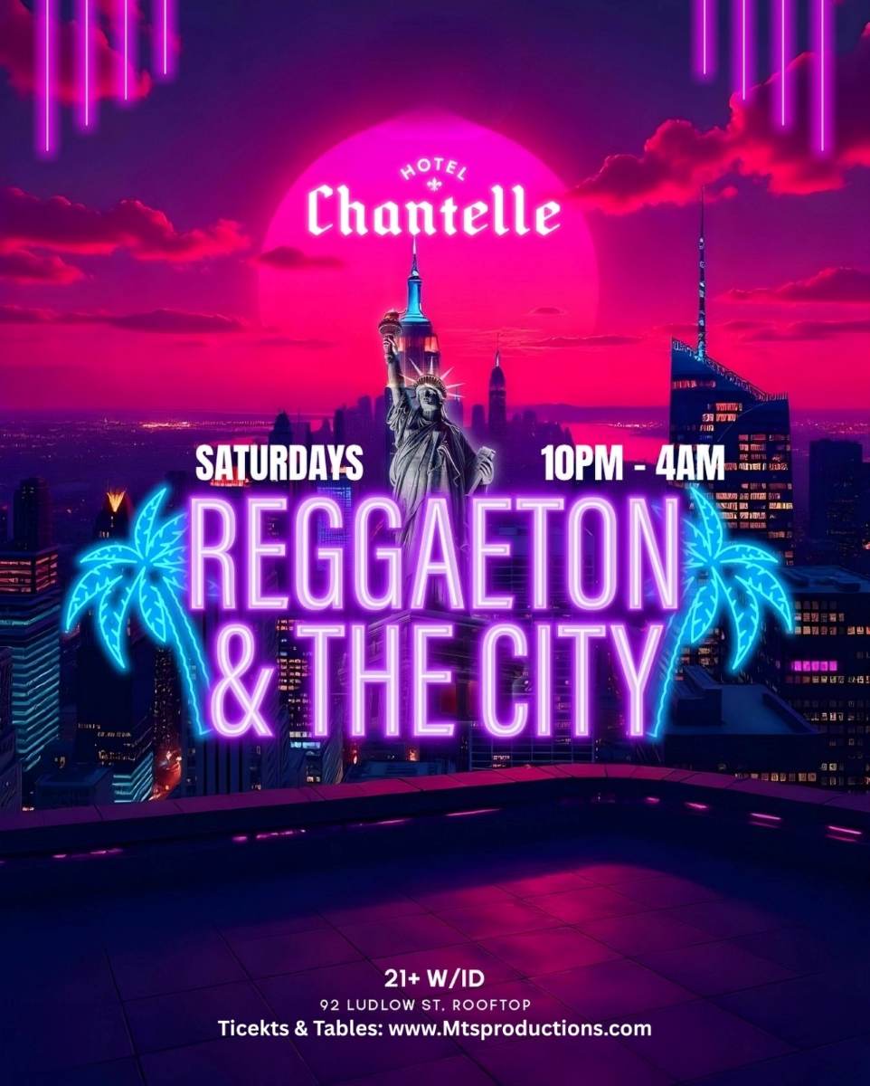 Buy tickets for Reggaeton & The City – Hotel Chantelle NYC Rooftop Party | October 4th Reggaeton & The City – Hotel Chantelle NYC Rooftop Party | October 4th