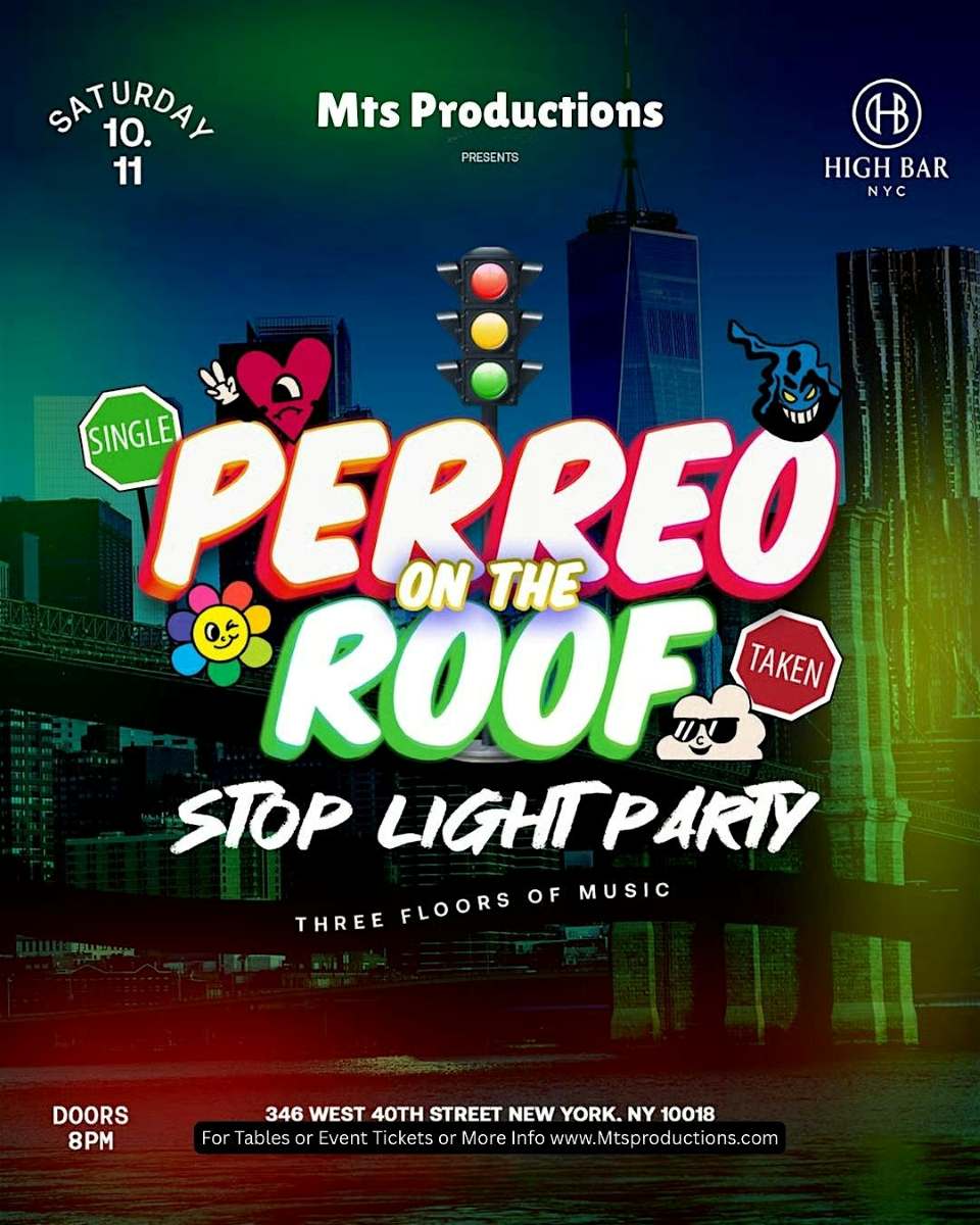 Perreo on the Roof NYC – Stop Light Party at Highbar Rooftop NYC
