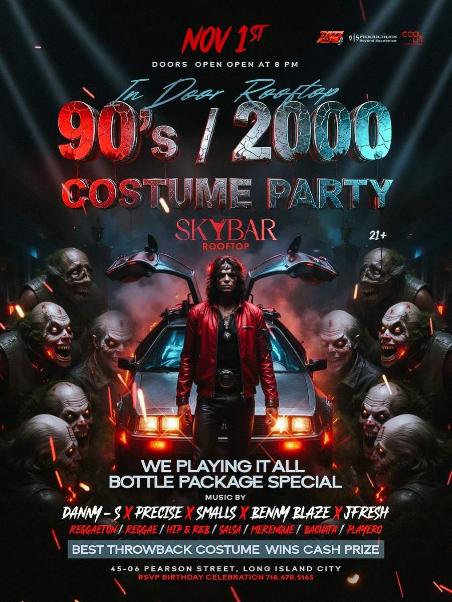 Sky Bar Rooftop Halloween Party 2025 – 90s & 00s Latin Night