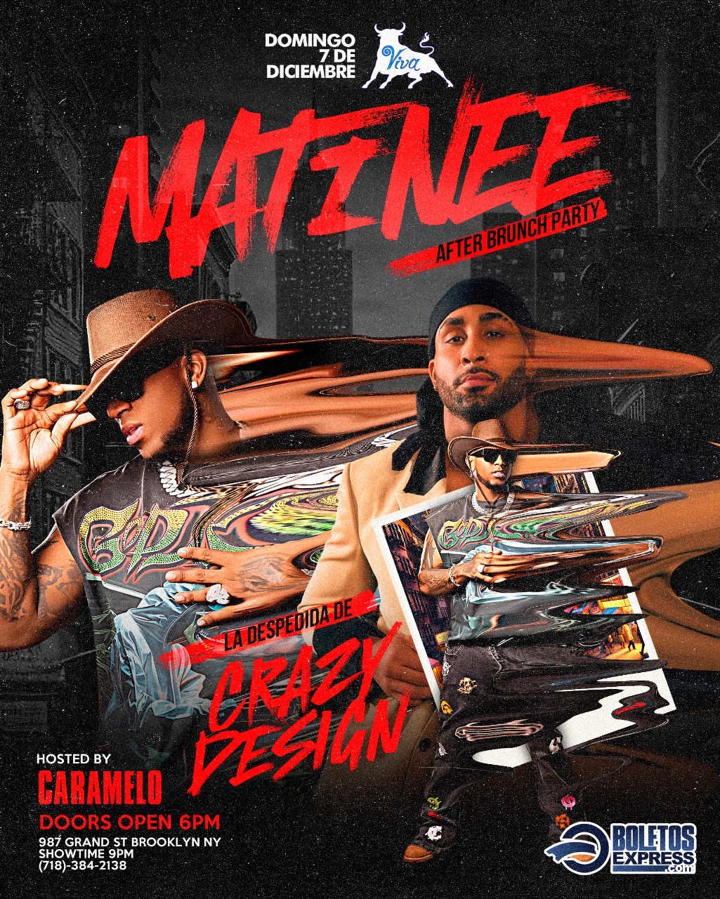 Buy tickets for CRAZY DESIGN & CARAMELO - BROOKLYN CRAZY DESIGN & CARAMELO - BROOKLYN