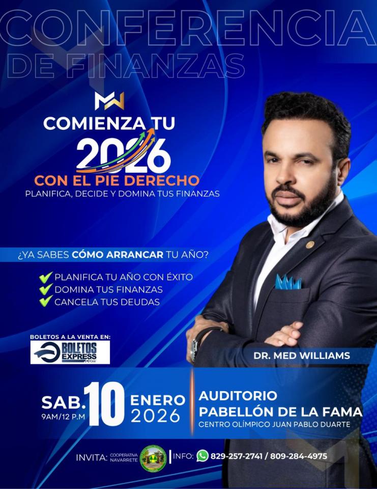 conferencia de finanzas “Comienza tu 2026 con el pie derecho”