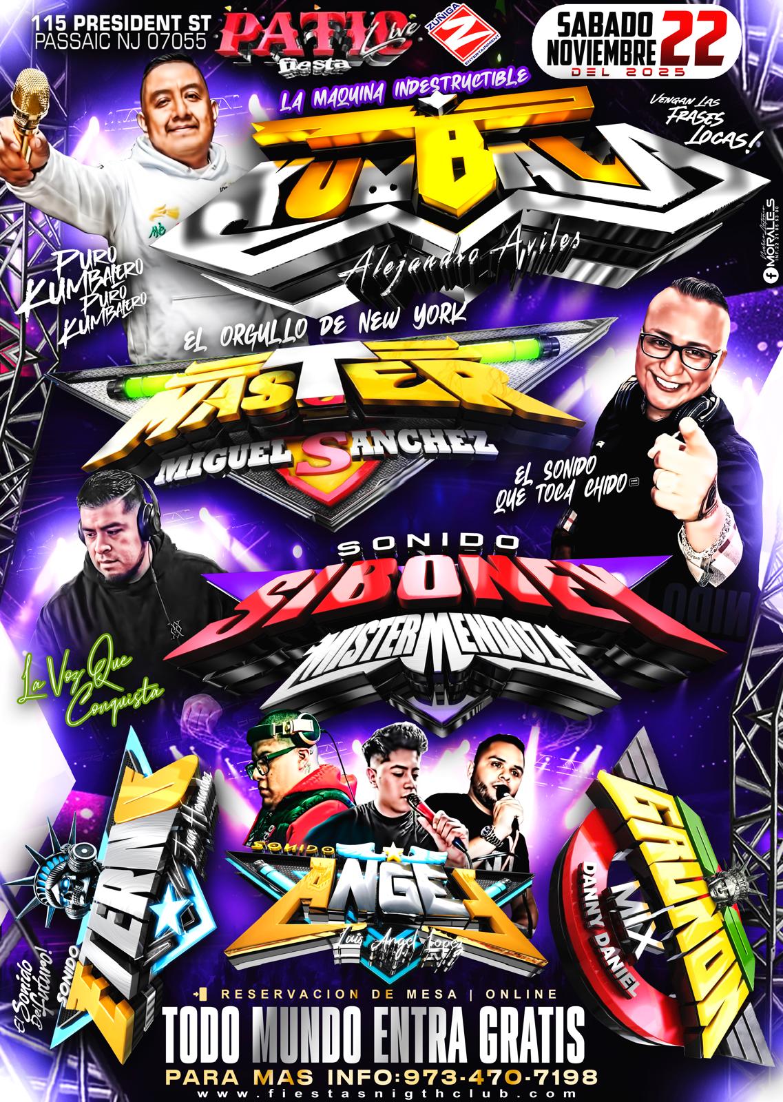 Buy tickets for SONIDO KUMBALA, MASTER, SIBONEY, MISTER MENDOZA, ETERNO, GRUÑON MIX, ANGEL SONIDO KUMBALA, MASTER, SIBONEY, MISTER MENDOZA, ETERNO, GRUÑON MIX, ANGEL