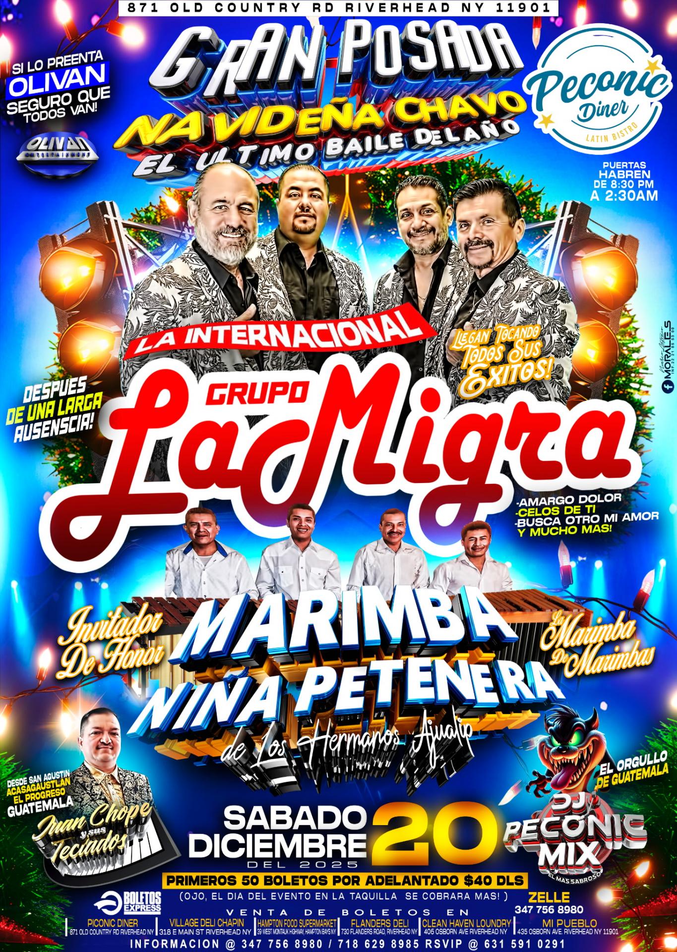 La International Grupo La Migra, Marimba Nina Petenera Hms Aqualip, Juanchope Y Sus Teclados