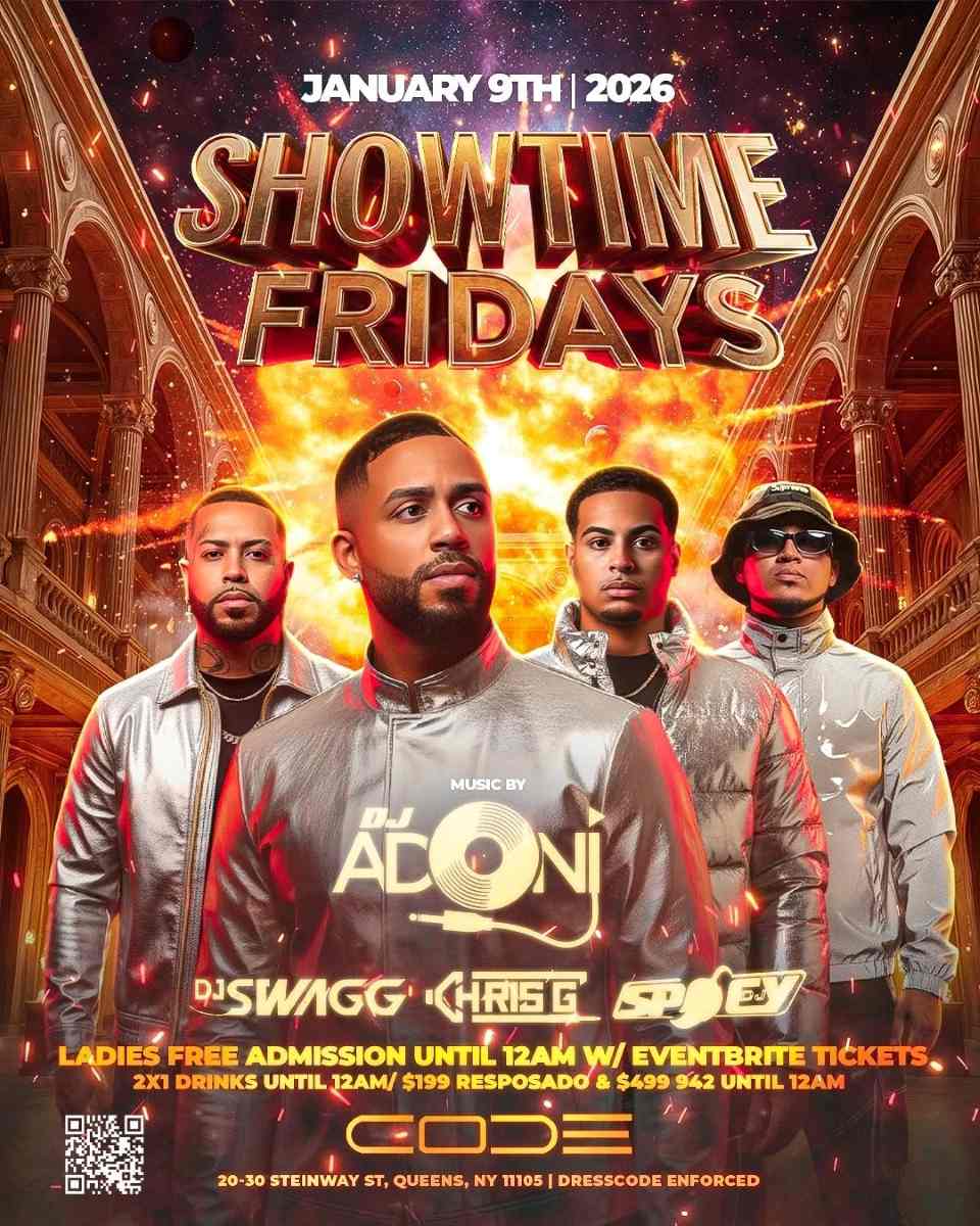 Buy tickets for CODE Astoria Fridays – DJ Adoni Live at Showtime Fridays | Astoria, NY CODE Astoria Fridays – DJ Adoni Live at Showtime Fridays | Astoria, NY