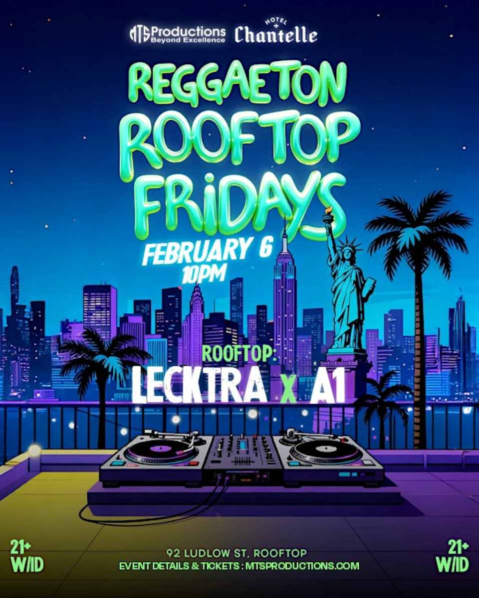 Reggaeton Rooftop Fridays at Hotel Chantelle | Friday, Feb 6th