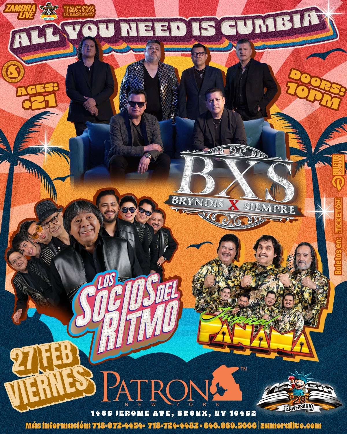 Buy tickets for BXS | LOS SOCIOS DEL RITMO | TROPICAL PANAMA BXS | LOS SOCIOS DEL RITMO | TROPICAL PANAMA