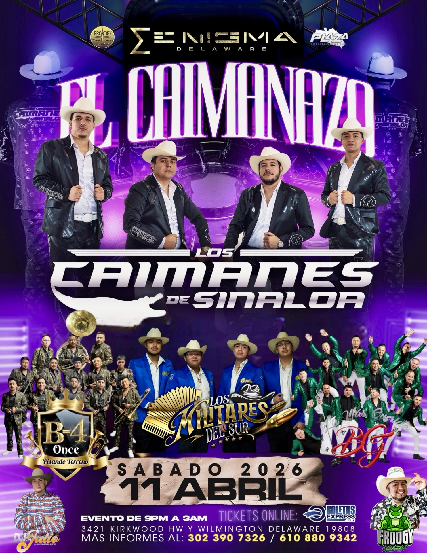 Buy tickets for LOS CAIMANES DE SINALOA | B-4 ONCE | LOS MILITARES DEL SUR | BG 2026 LOS CAIMANES DE SINALOA | B-4 ONCE | LOS MILITARES DEL SUR | BG 2026
