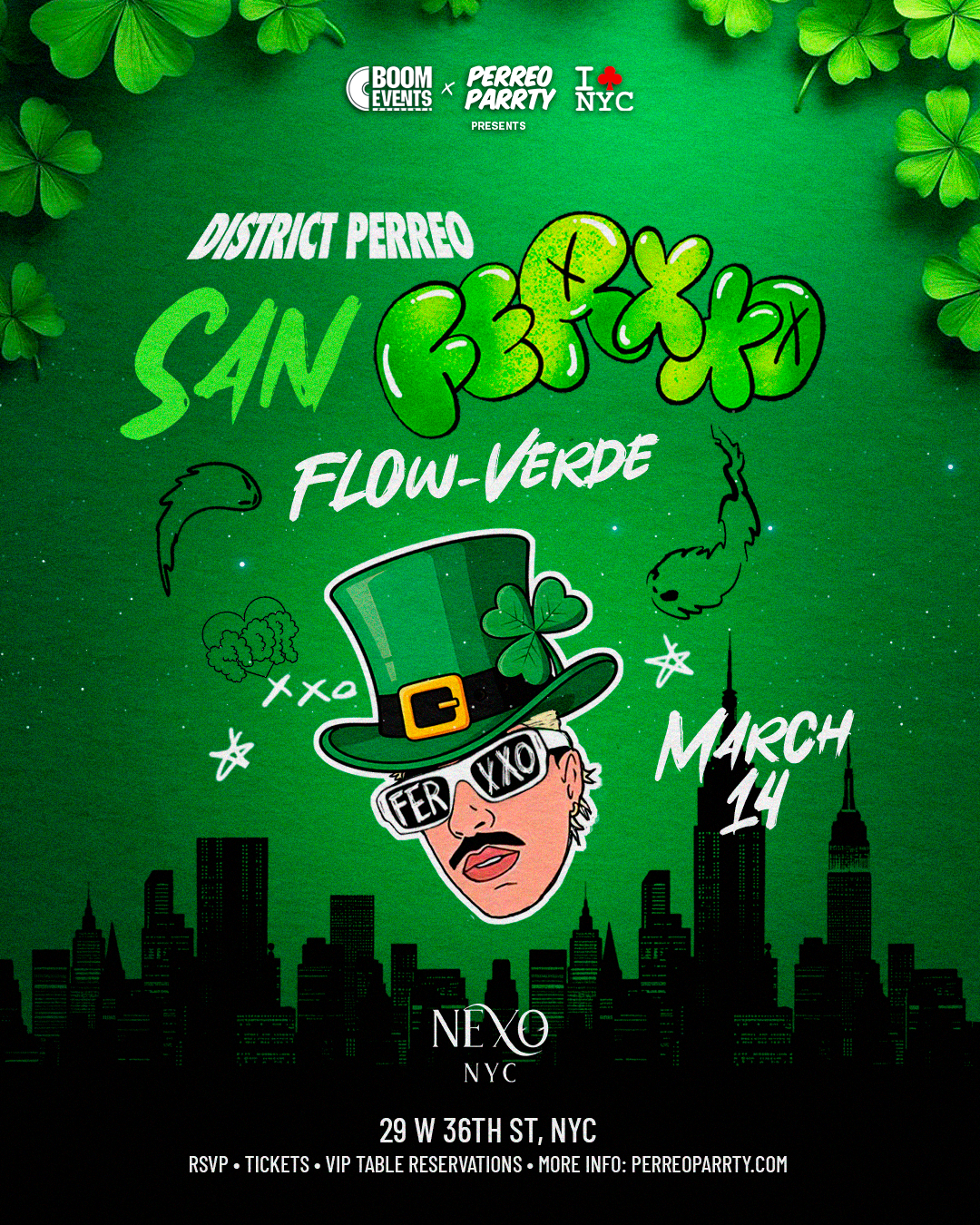 San Ferxxo Flow Verde St Patricks Day Reggaeton Party