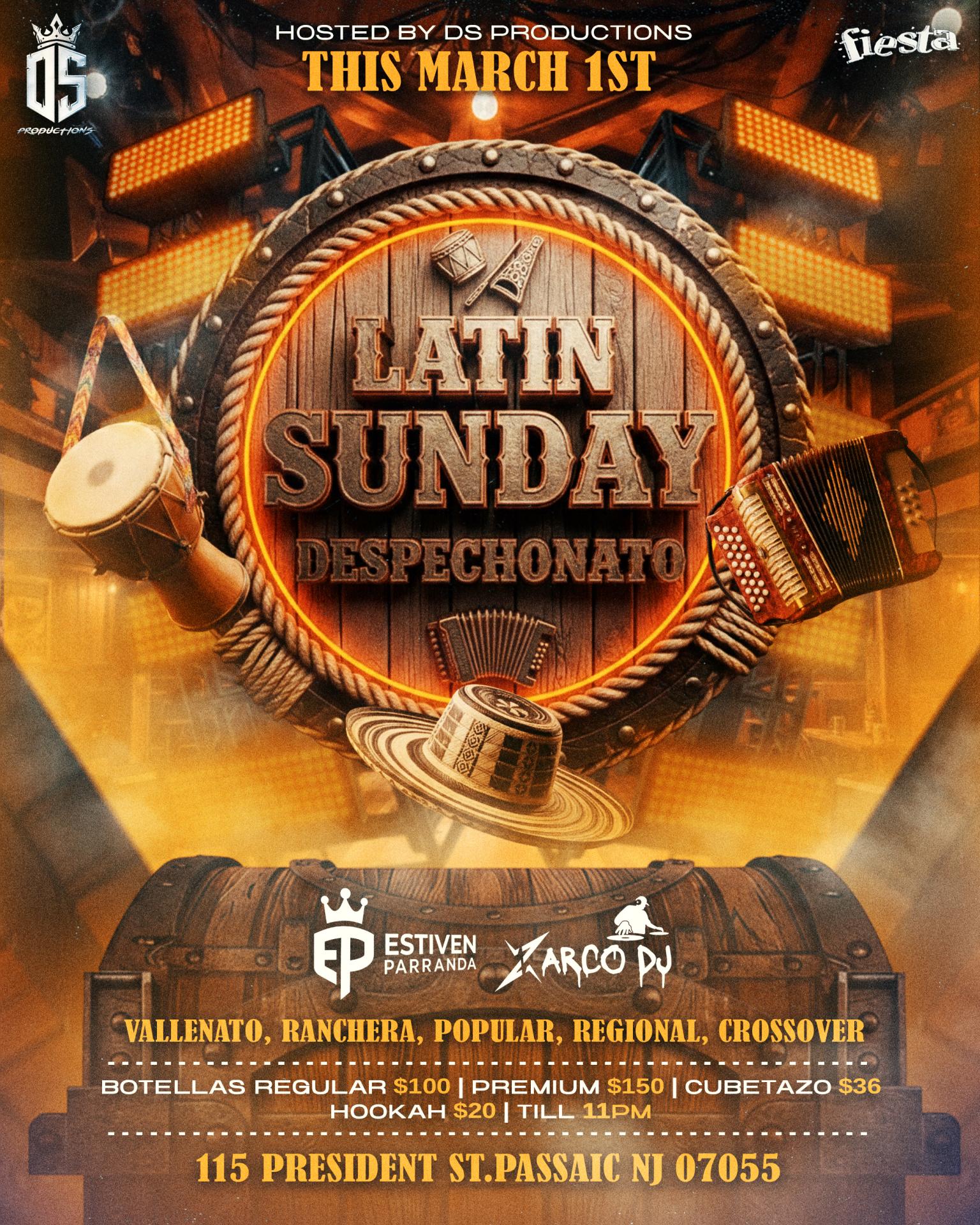 Buy tickets for LATIN SUNDAY - DESPECHONATO LATIN SUNDAY - DESPECHONATO